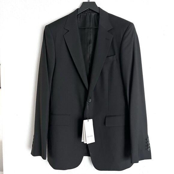 Gucci Uniform Men’s Suit Jacket Size 48 (38 US) Black - Picture 1 of 11